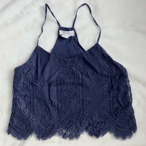 Eyelash lace tank